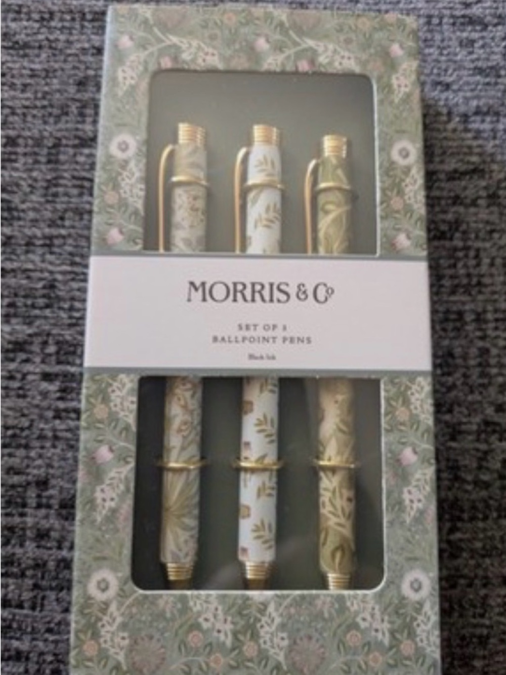 NEW Morris & Co set of 3 pens in Wilhelmina
